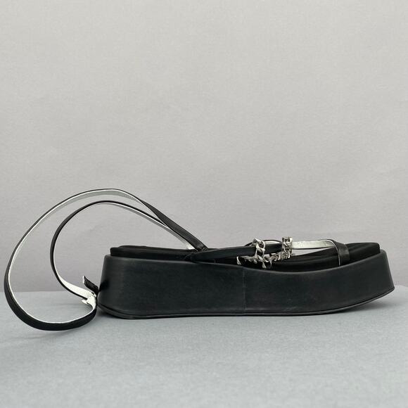 Rag & Bone Logan Platform Sandals Black Size 38.5 Y2K 90s Chunky - Picture 9 of 12